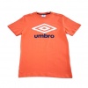 Umbro Large Logo T-Shirt - Hot Coral/White Photo