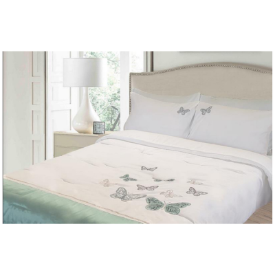 Photo of Lush Living - Butterfly Embroidered Duvet Comforter Set