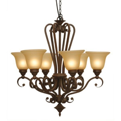 Photo of The Lighting Warehouse - Chandelier Wrought Iron Carissa 6