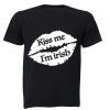 Kiss Me I'm Irish! - Adults - T-Shirt - Black Photo