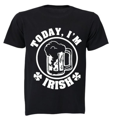 Photo of BuyAbility Today I'm IRISH! - Mens T-Shirt - Black