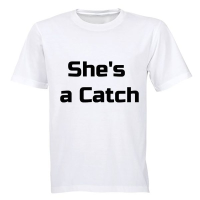 Photo of BuyAbility She's a Catch! - Mens T-Shirt - White