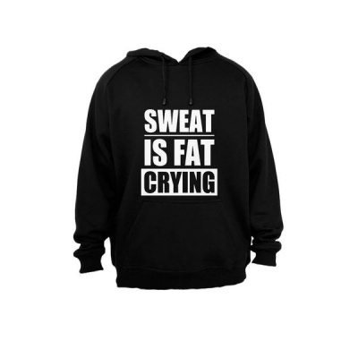 Photo of BuyAbility Sweat is Fat Crying! - Mens - Hoodie - Black