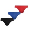 Slazenger Mens 3 Pack Briefs Black Blue Red