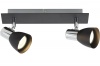 Bright Star Lighting - Two Black and Chrome Spotlight On Rectangular Base Photo