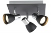 Bright Star Lighting - Three Black and Chrome Spotlight On Square Base Photo