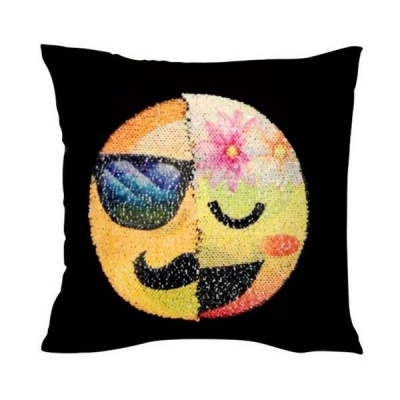 Photo of Emoji Changing Mermaid Sequin Cushion Pillow - Gentleman & Lady