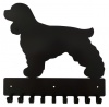 Cocker Spaniel Key Rack & Leash Hanger with 9 Hooks - Black Photo