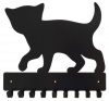 Eboy Steel Kitten Key Rack & Leash Hanger with 9 Hooks - Black Photo