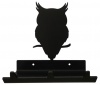 Owl Key Rack Glasses & Leash Holder with 3 Hooks - Black Photo