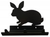 Rabbit Key Rack Glasses & Leash Holder with 3 Hooks - Black Photo