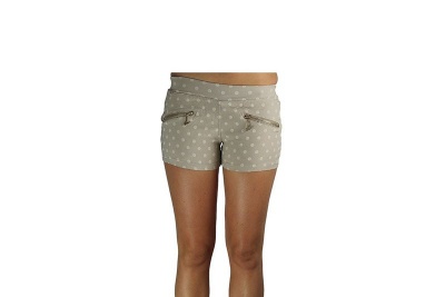 Photo of Beige Women's Shorts With White Polka dots