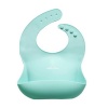 Premium Silicone Waterproof BPA Free Baby Bucket Bib - Blue Photo