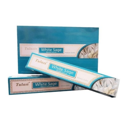 Tulasi White Sage Premium Incense Box of 12 Tubes