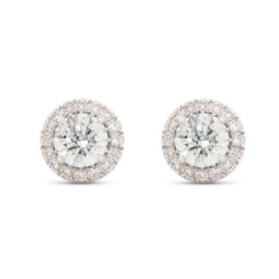 Photo of Pure Jewellery 1.32ct Diamond Halo Earrings in 9k White gold