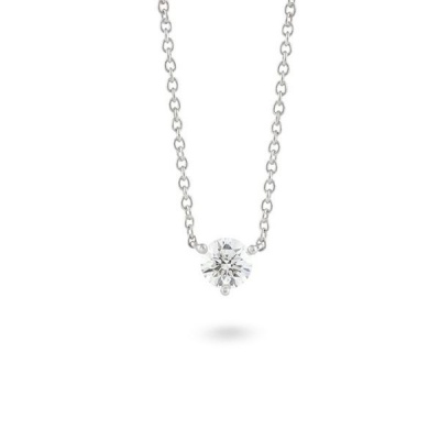 Photo of Pure Jewellery 0.50ct Diamond Necklace Round Solitaire 9k White Gold Chain