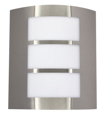 Photo of Bright Star Lighting - Stainless Steel Wall Bracket With Straight White Polycarbonate Cover