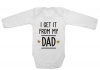Qtees Africa I get it from my Dad LS baby grow Photo