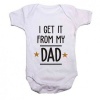 Qtees Africa I get it from my Dad SS baby grow Photo