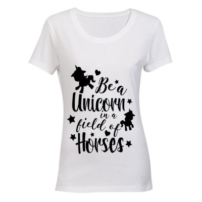 Photo of Unicorn & Horses! - Ladies - T-Shirt - White
