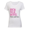 Know Your Worth - Ladies - T-Shirt - White Photo