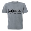 Eat. Sleep. Engineer - Adults - T-Shirt - Grey Photo