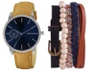 Bad Boy Men's Sahara Watch & Bracelet Set - Tan/Silver Photo