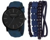 Bad Boy Men's Flint Watch & Bracelet Set - Blue Photo