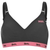 Lonsdale Ladies Sports Bra - Black/Fluo Pink Photo