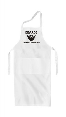 Photo of Qtees Africa Beards They Grow on You White Apron