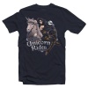 The Witcher 3: Unicorn Rides Mens T-Shirt- Navy Console Photo