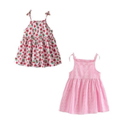 Photo of Girl Sun Dress Strappy 2 Set Pink 18-24 Months