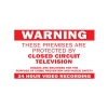Perspex CCTV Security Camera Warning Sign Photo