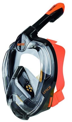 Photo of Seac Full Face Snorkel Mask Black/Orange