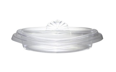 Photo of Cottonbox Clear Acrylic Oval Tray with Lid