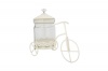 Metal Bicycle with 1 Glass Bottle - Beige Photo