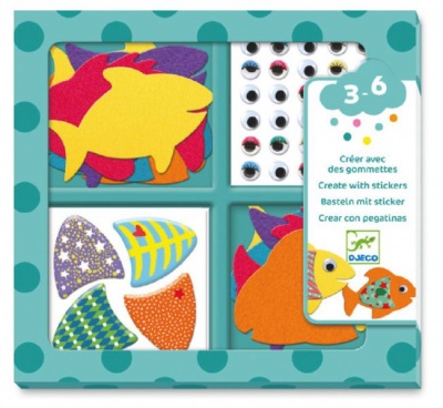 Photo of Djeco Create with Stickers - I love Fish