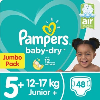 Photo of Pampers Baby Dry - Size 5 Jumbo Pack-48 Nappies Lotion with Aloe