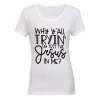Test the Jesus in Me? - Ladies - T-Shirt - White Photo
