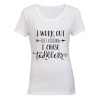 I Work Out Chase Toddlers - Ladies - T-Shirt - White Photo