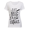Eat - Sleep - Craft - Ladies - T-Shirt - White Photo