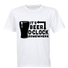 It's Beer O'Clock Somewhere - Adults - T-Shirt - White Photo