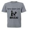 Nou Gaan Ons Braai! - Adults - T-Shirt - Grey Photo