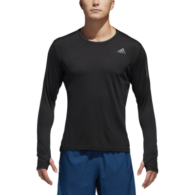 adidas Mens Own The Run Long Sleeve Running T Shirt Black