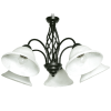 Metal Chandelier with Alabaster Glass 5 Lights - Bright Star Lighting Photo