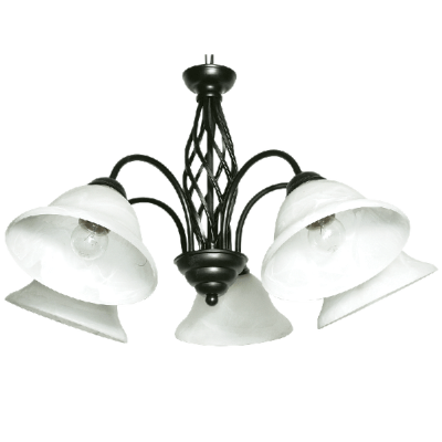 Photo of Bright Star Lighting Metal Chandelier with Alabaster Glass 5 Lights - Photo of Bright Star Lighting Metal Chandelier with Alabaster Glass 5 Lights -