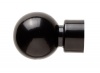 Decor Depot 25 mm Curtain Rod Ball Finial Black Photo