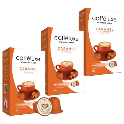 Photo of Caffeluxe Nespresso Compatible 30 Capsules Bulk Caramel Flavoured Coffee