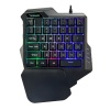 One-hand 35-Key Gaming Keypad with LED Backlights Photo