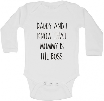 Photo of BTSN - Daddy & I know mommy is boss -baby grow L